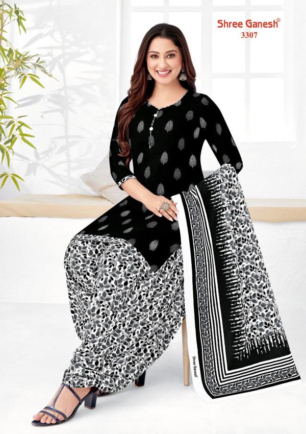 Shree Ganesh Colours Special White & Black Vol-3 – Dress Material